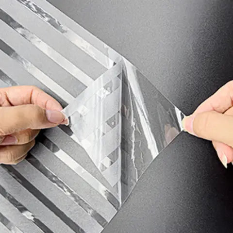 Frosted Stripe Privacy Window Film for Home Office