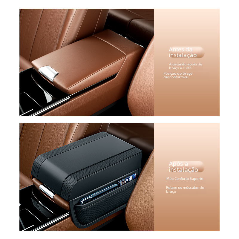 Universal Car Armrest Cushion with Memory Foam Support
