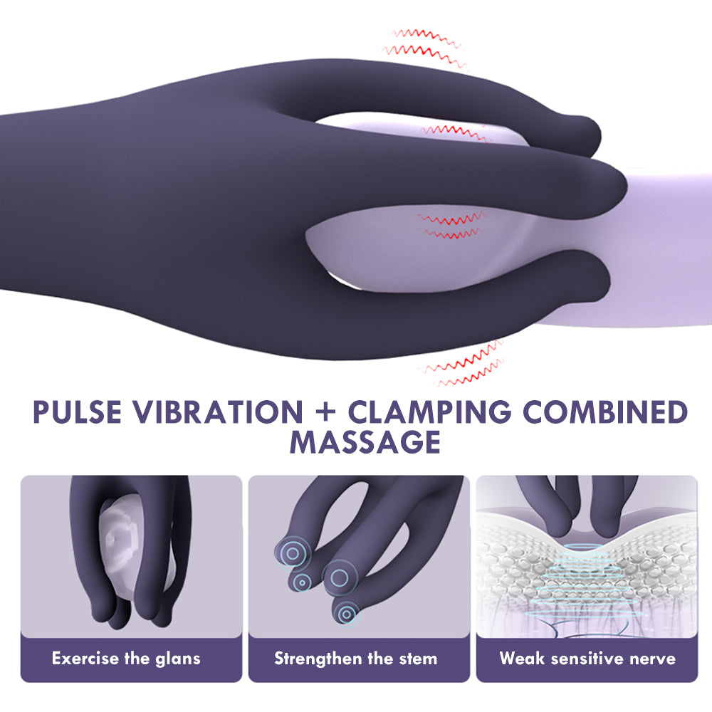 Vibrating Masturbator for Prolonged Grip and Massage